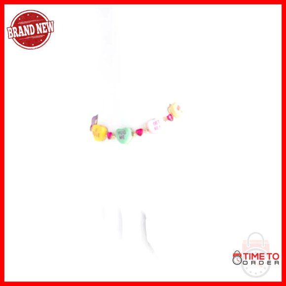 Link Flex Charm Bracelet Conversation Heart Adjustable Nostalgic Y2K - Picture 2 of 2